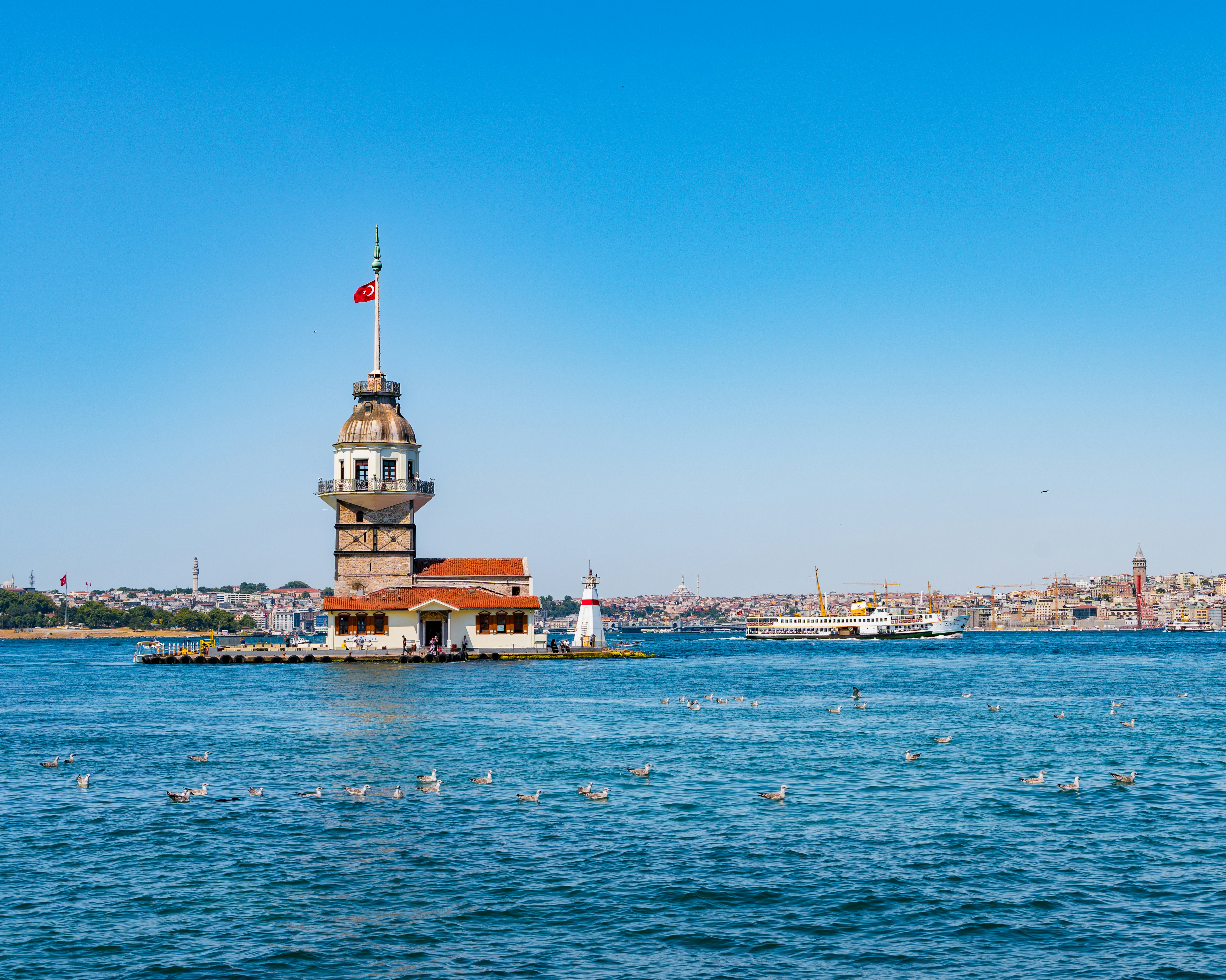 lighthouse among water